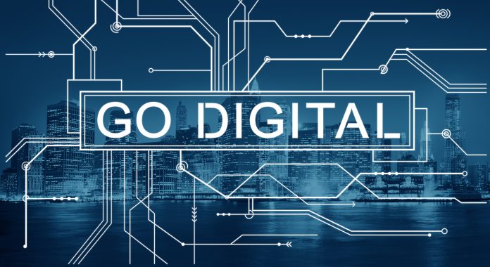 Go Digital Online Technology Electronics Mother Board Concept